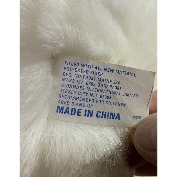 Vintage Dan Dee Holiday White Plush Teddy Bear 10" Christmas Ruffles Bow Stuffed - Picture 7 of 10